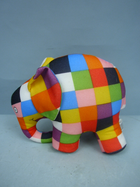 elmer the patchwork elephant stuffed animal