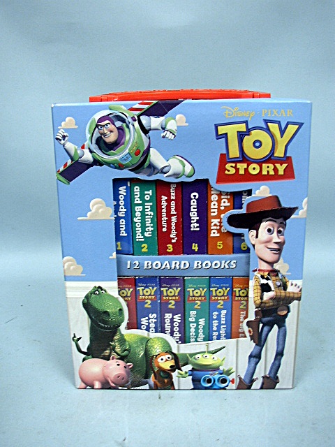 toy story book and figures